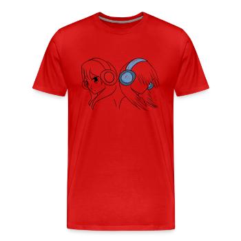 manga anime - Men's Premium Organic T-Shirt - red - Front - Damien (186cm)