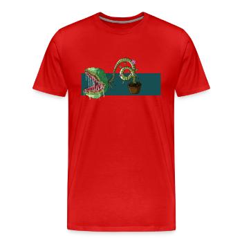 carnivorous plant - Men's Premium Organic T-Shirt - red - Front - Damien (186cm)