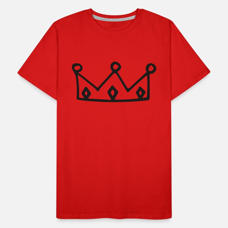 Crown Drawing Sketch Men's Premium Organic T-Shirt