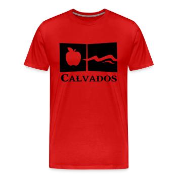 calvados - T-shirt bio Premium Homme - rouge - Devant - Damien (186cm)