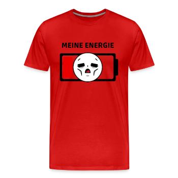 MEINE ENERGIE - Männer Premium Bio T-Shirt - Rot - Vorne - Damien (186cm)
