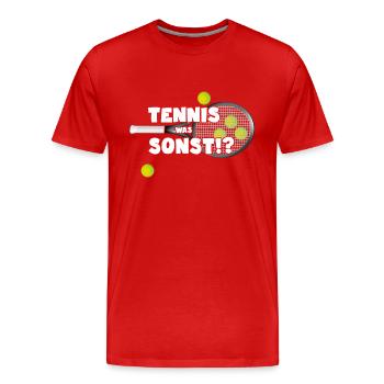 tennis matchball tennis ball tennis court - Men's Premium Organic T-Shirt - red - Front - Damien (186cm)