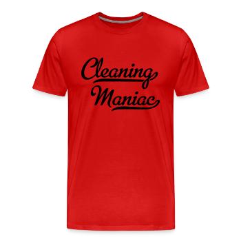 Diable de nettoyage - T-shirt bio Premium Homme - rouge - Devant - Damien (186cm)