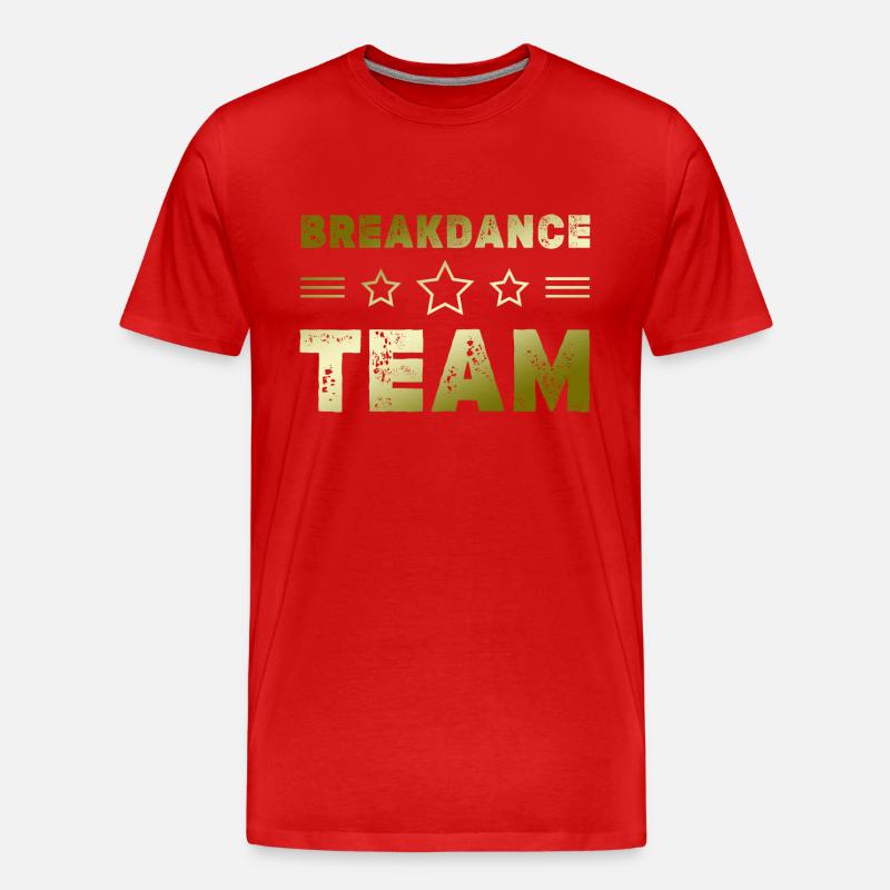 Breakdance Team - Männer Premium Bio T-Shirt - Rot