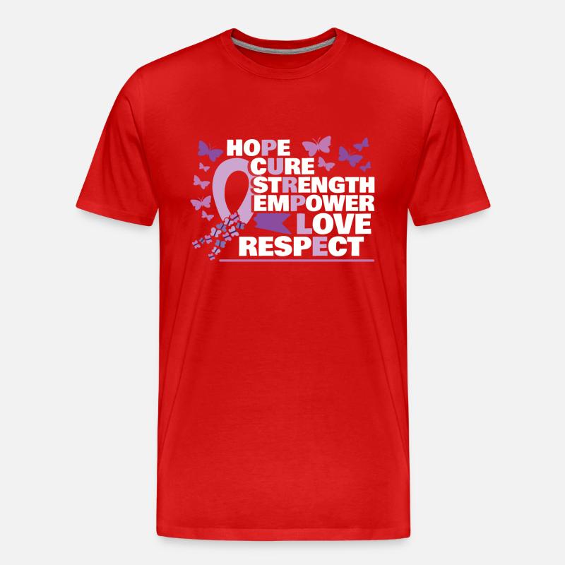 Epilepsie-Bewusstseinsmonat - Männer Premium Bio T-Shirt - Rot