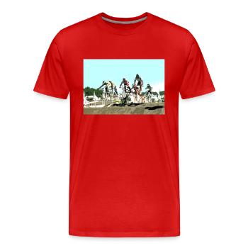 bmx - T-shirt bio Premium Homme - rouge - Devant - Damien (186cm)