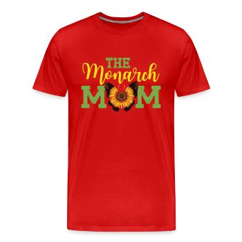 La maman monarque - T-shirt bio Premium Homme - rouge - Devant - Damien (186cm)