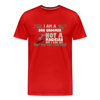 Grooming Hundefriseur Spruch Hunde Groomer - Männer Premium Bio T-Shirt - Rot - Vorne - Damien (186cm)