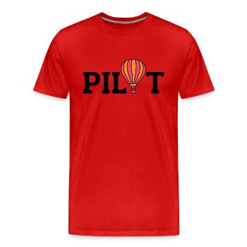 Montgolfière Montgolfière Pilote de montgolfière - T-shirt bio Premium Homme - rouge - Devant - Damien (186cm)