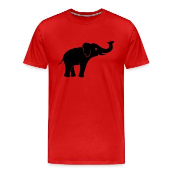 elephant - T-shirt bio Premium Homme - rouge - Devant - Damien (186cm)