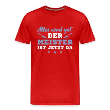 Maurer Meisterprüfung bestanden Maurermeister - Männer Premium Bio T-Shirt - Rot - Vorne - Damien (186cm)