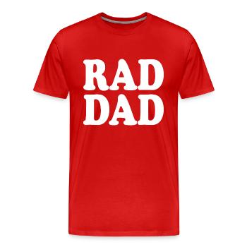Rad dad - Männer Premium Bio T-Shirt - Rot - Vorne - Damien (186cm)