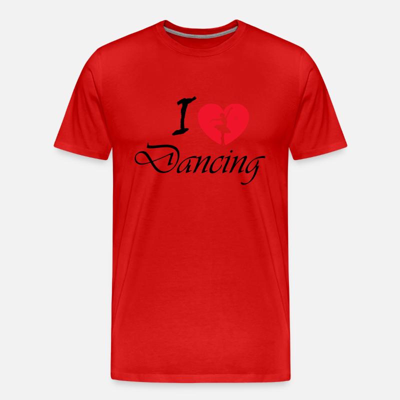Dancing Dance Music - Männer Premium Bio T-Shirt - Rot