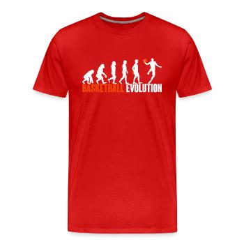 Basketball Joueurs de basket-ball Evolution - T-shirt bio Premium Homme - rouge - Devant - Damien (186cm)