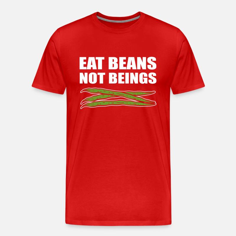 Vegetarisches Leben Vegetarier - Männer Premium Bio T-Shirt - Rot