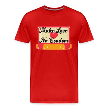 Mixtape of the year - Men's Premium Organic T-Shirt - red - Front - Damien (186cm)