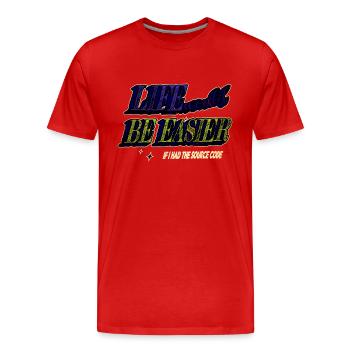 Profession Informatique - T-shirt bio Premium Homme - rouge - Devant - Damien (186cm)