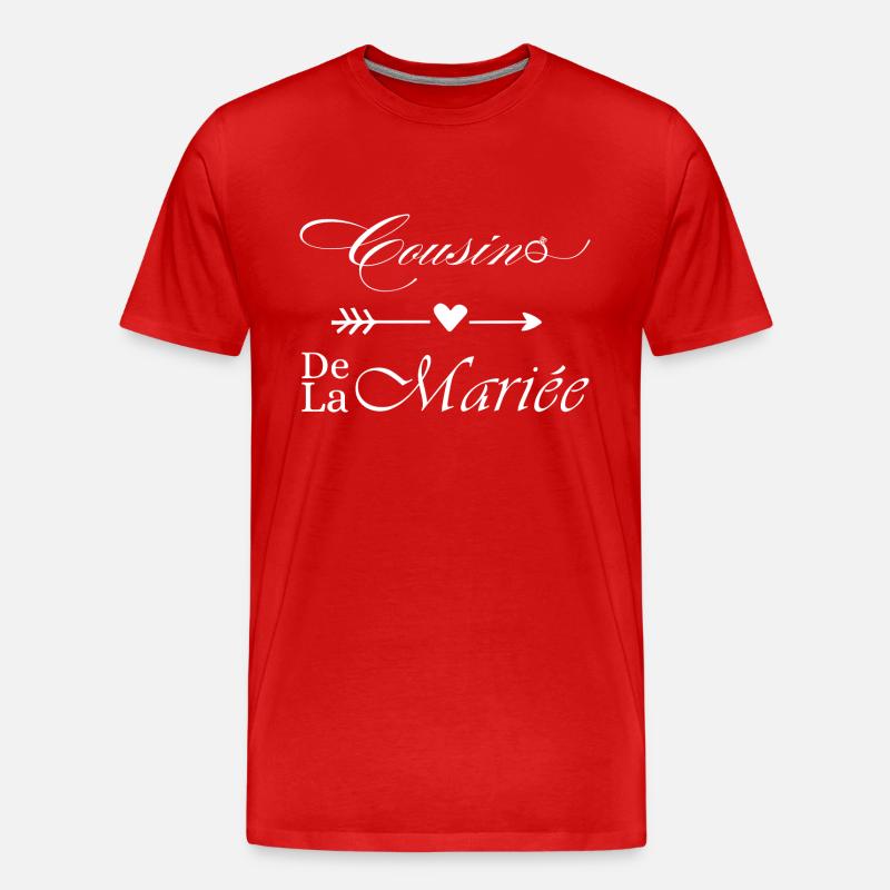 Der Cousin der Braut - Männer Premium Bio T-Shirt - Rot