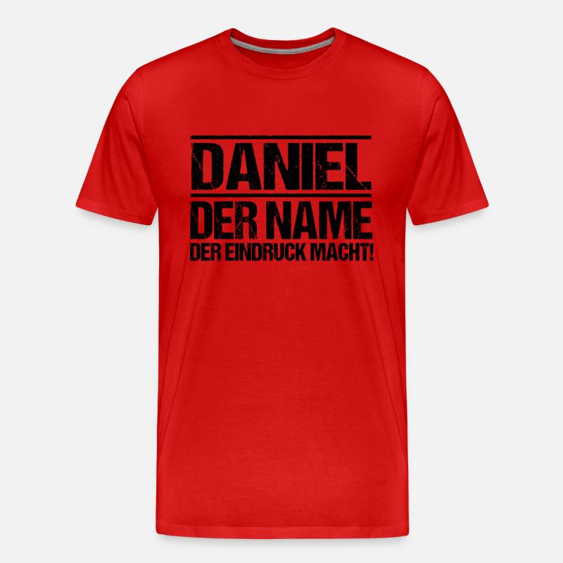 Vorname Daniel - Männer Premium Bio T-Shirt - Rot