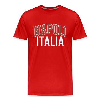 Neapel - Italien - Männer Premium Bio T-Shirt - Rot - Vorne - Damien (186cm)