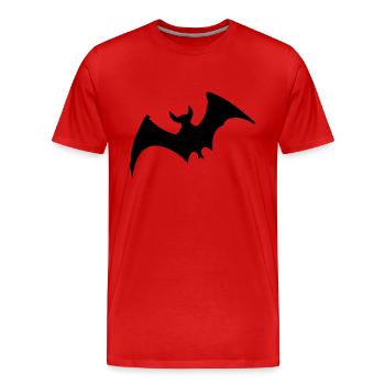 Bat - Men's Premium Organic T-Shirt - red - Front - Damien (186cm)