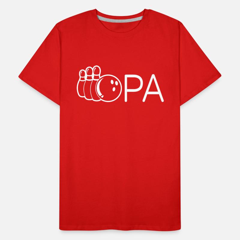 Opa Bowling Geschenkidee Männer Premium Bio T-Shirt