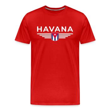 Style Havane – Parfait pour les fans - T-shirt bio Premium Homme - rouge - Devant - Damien (186cm)