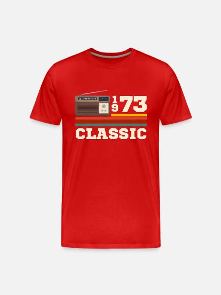 Anniversary 1973 retro classic - Men's Premium Organic T-Shirt - red