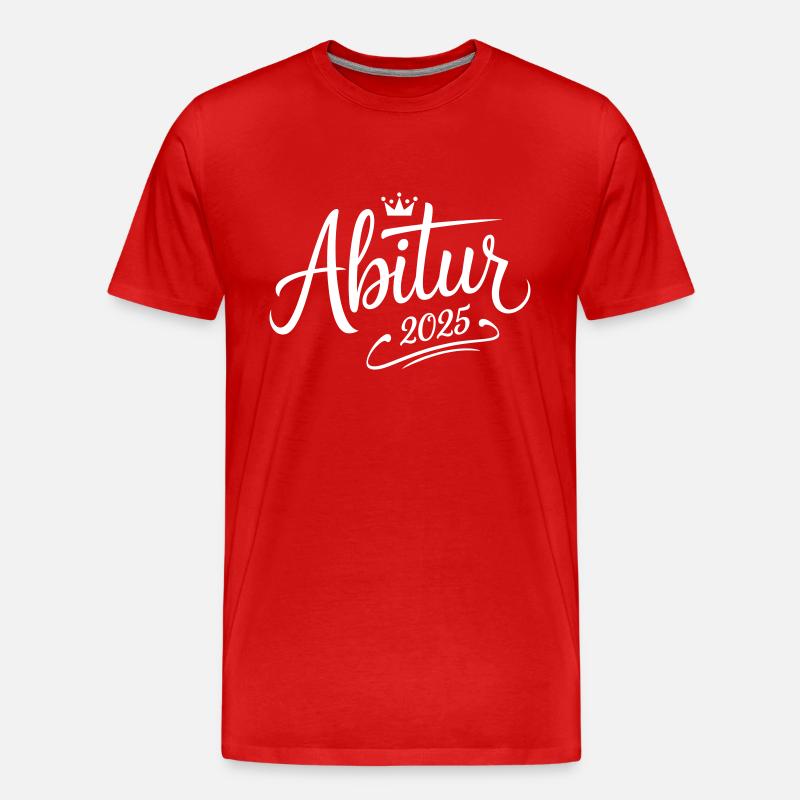Abitur 2025 - Männer Premium Bio T-Shirt - Rot