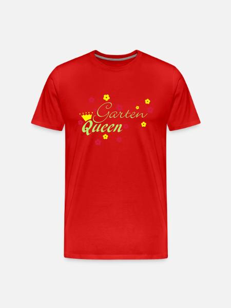 Gartenqueen - Männer Premium Bio T-Shirt - Rot