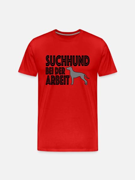 Suchhund - Männer Premium Bio T-Shirt - Rot