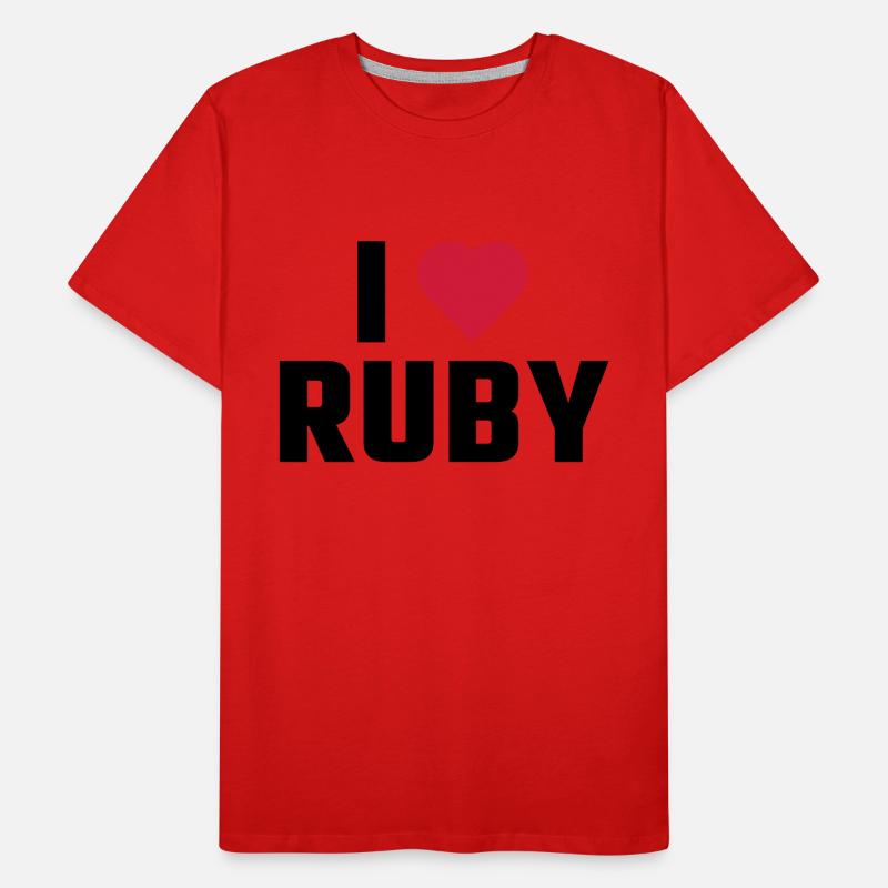I Love RUBY Men's Premium Organic T-Shirt