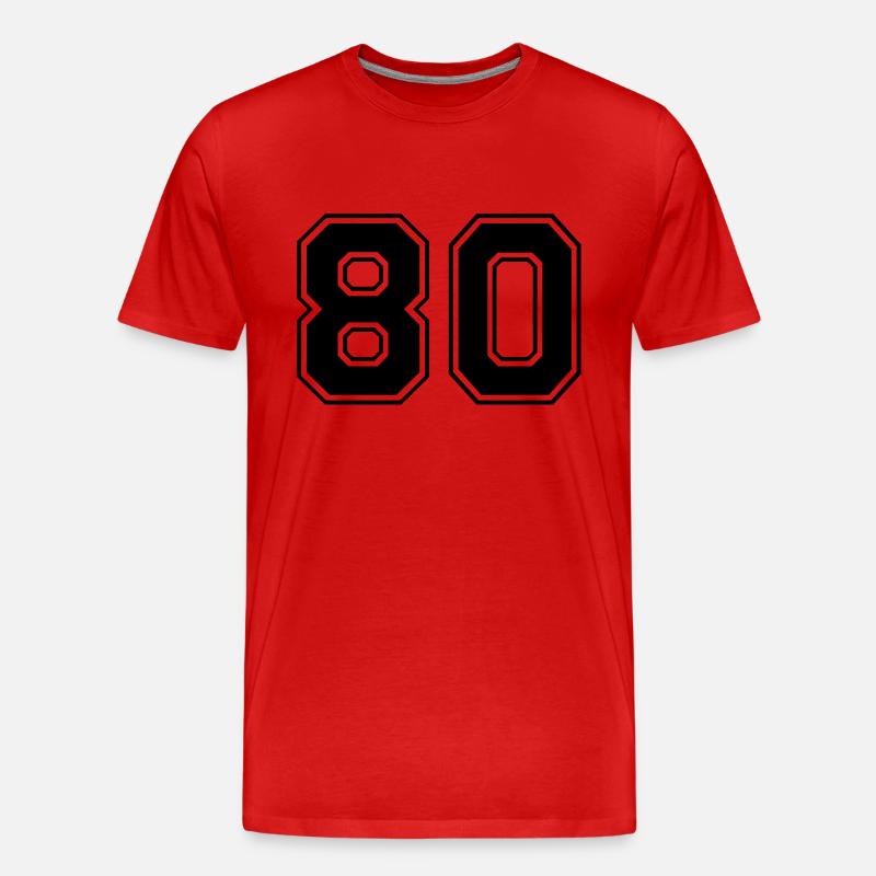 80 - Männer Premium Bio T-Shirt - Rot