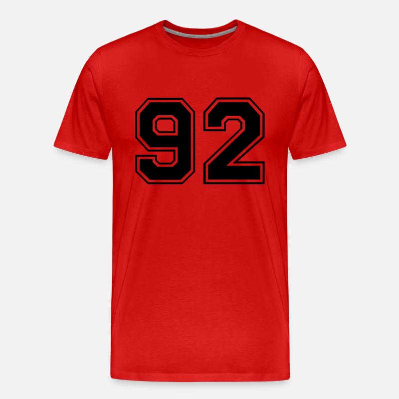 92 - Männer Premium Bio T-Shirt - Rot