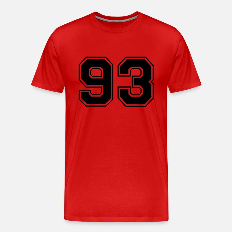 93 - Männer Premium Bio T-Shirt - Rot