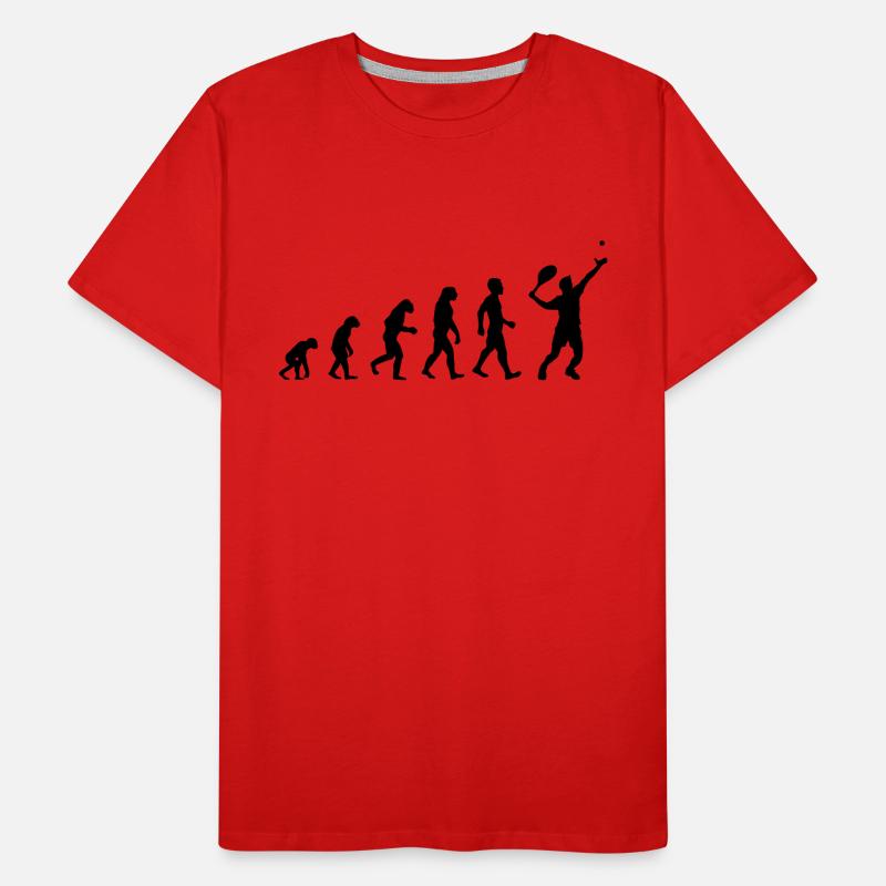 Tennis Evolution Mann Männer Premium Bio T-Shirt