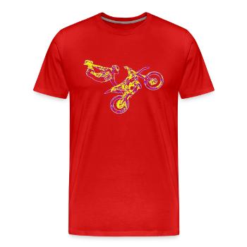 Freestyler - Men's Premium Organic T-Shirt - red - Front - Damien (186cm)