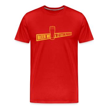 Beer Me Me marier - T-shirt bio Premium Homme - rouge - Devant - Damien (186cm)