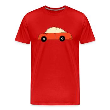 Red sports car - Men's Premium Organic T-Shirt - red - Front - Damien (186cm)