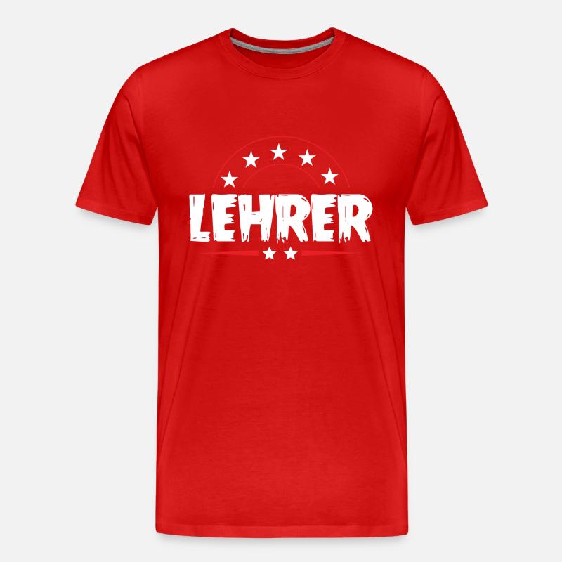 Lehrer Beruf - Männer Premium Bio T-Shirt - Rot
