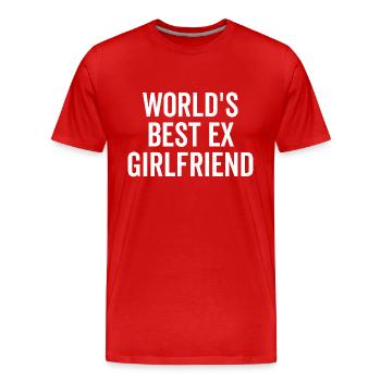 Die beste Ex-Freundin der Welt - Männer Premium Bio T-Shirt - Rot - Vorne - Damien (186cm)