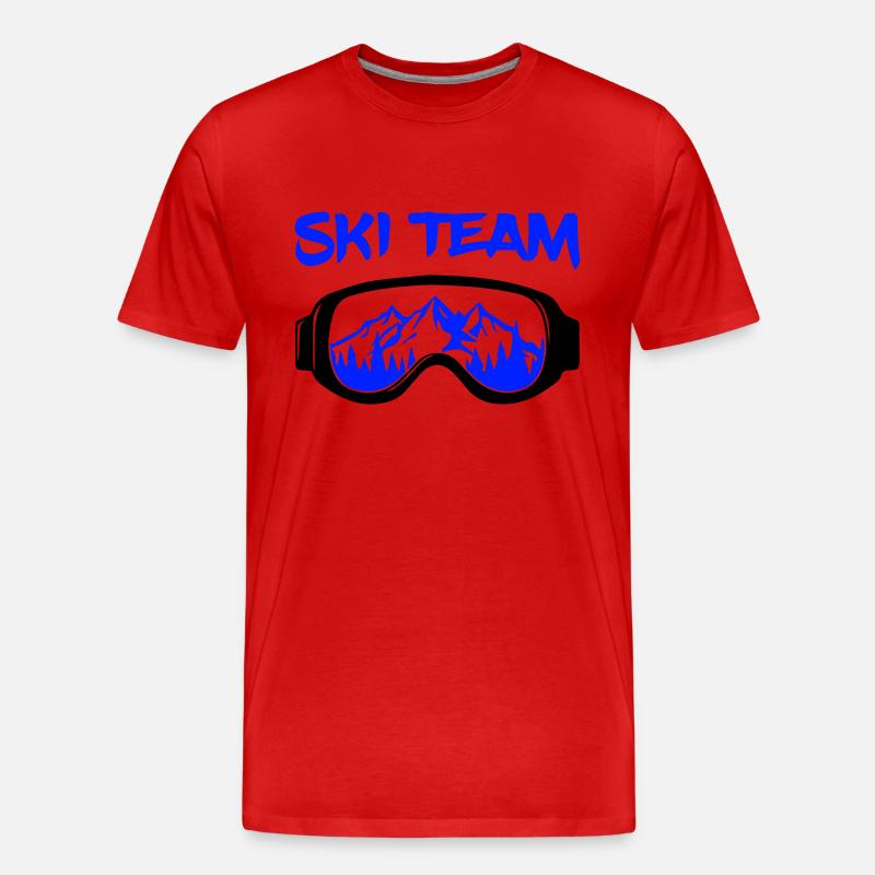 Ski Team - Männer Premium Bio T-Shirt - Rot