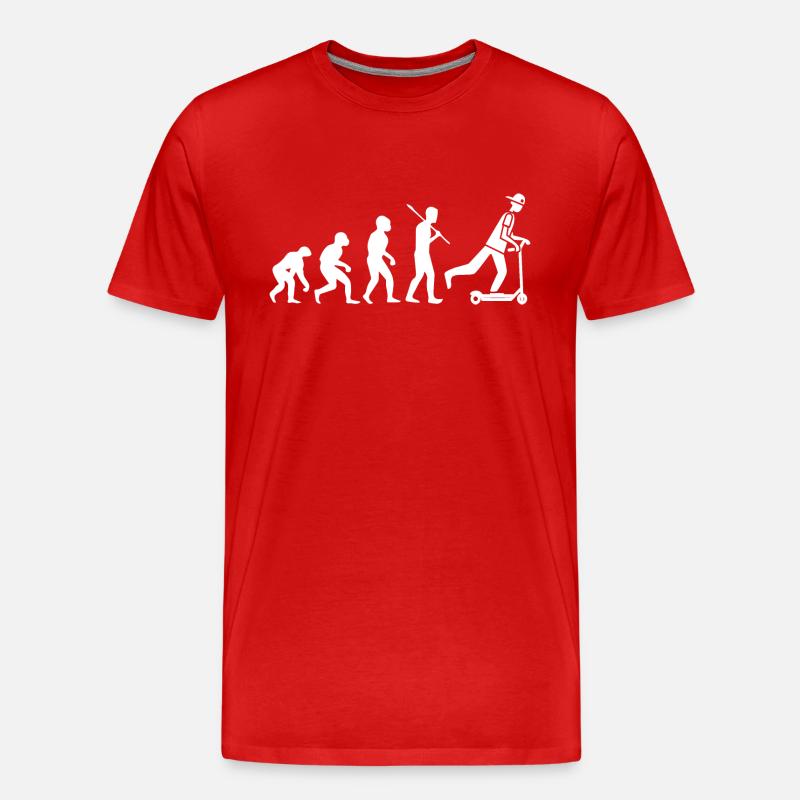 E-Scooter E-Roller Scooter - Männer Premium Bio T-Shirt - Rot