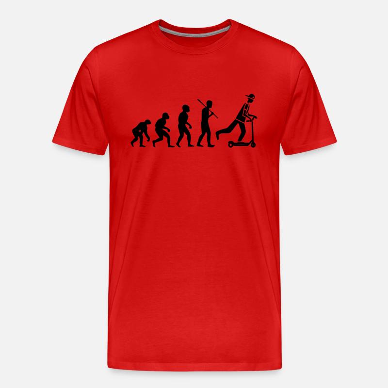 E-Scooter E-Roller Scooter - T-shirt bio Premium Homme - rouge