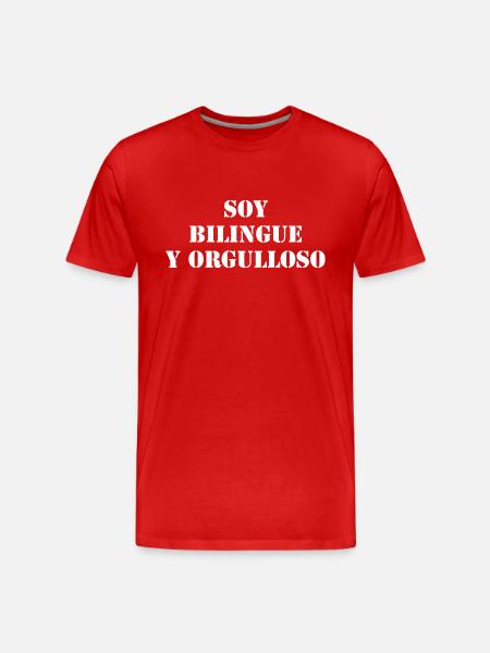 Zweisprachig Spanisch - Männer Premium Bio T-Shirt - Rot