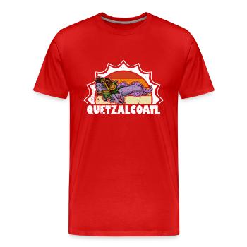 Quetzalcoatl Axolotl Mexiko Azteken Gottheit - Männer Premium Bio T-Shirt - Rot - Vorne - Damien (186cm)