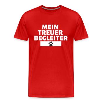 Mon fidèle ami chien de compagnie - T-shirt bio Premium Homme - rouge - Devant - Damien (186cm)