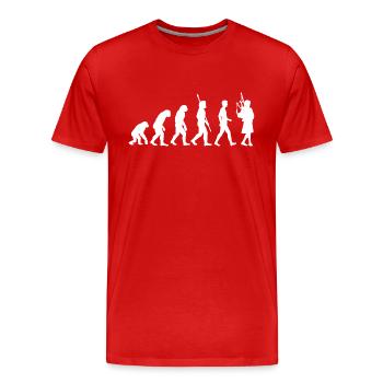 Cornemuse Évolution Écosse Musique Cornemuseur - T-shirt bio Premium Homme - rouge - Devant - Damien (186cm)