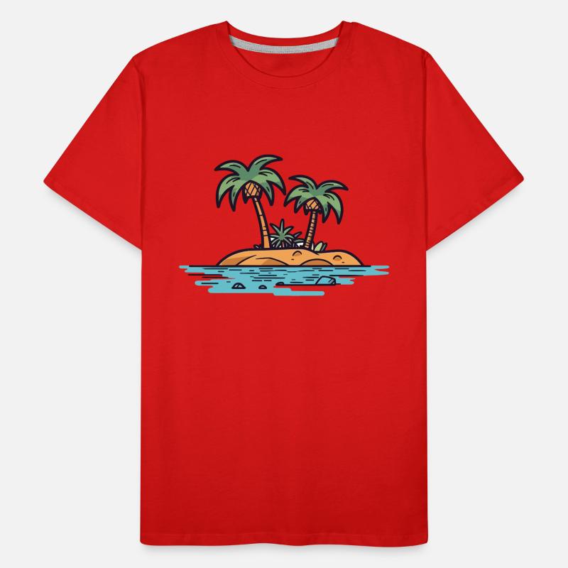 Palmeninsel Männer Premium Bio T-Shirt