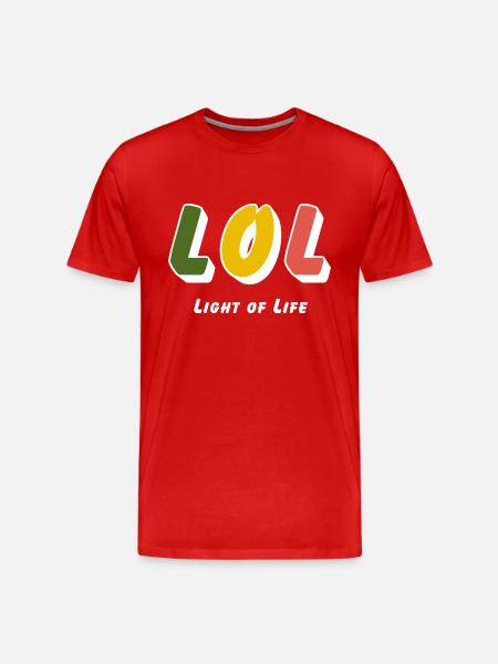 LOL - Light of Life - Men's Premium Organic T-Shirt - red